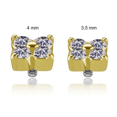 RECAMBIO EN ORO MACIZO CON PREMIUM CUBIC ZIRCONIA
