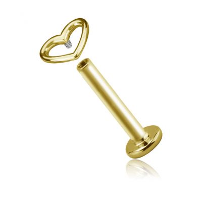 LABRET MIT HERZFÖRMIGEM AUFSATZ
