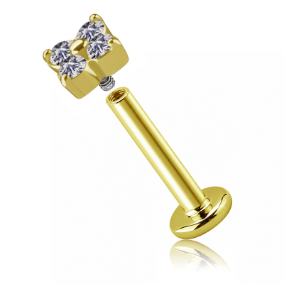 PENDIENTE EN ORO MACIZO CON PREMIUM CUBIC ZIRCONIA