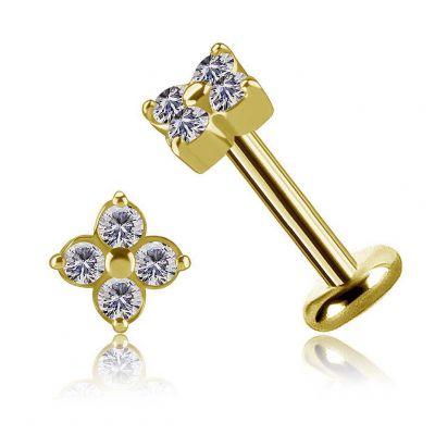 PENDIENTE EN ORO MACIZO CON PREMIUM CUBIC ZIRCONIA