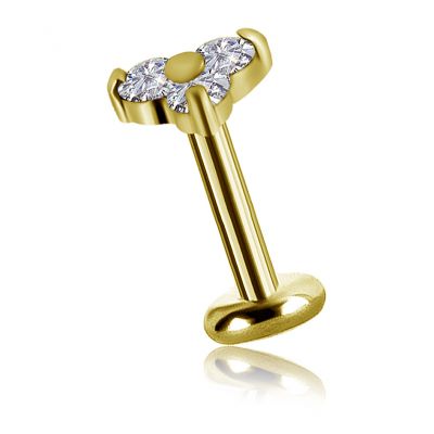 SCHMUCK AUS MASSIVEM GOLD MIT TRINITY AUS DIAMANTEN