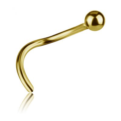 SOLID GOLD NOSE JEWELRY WITH BALL