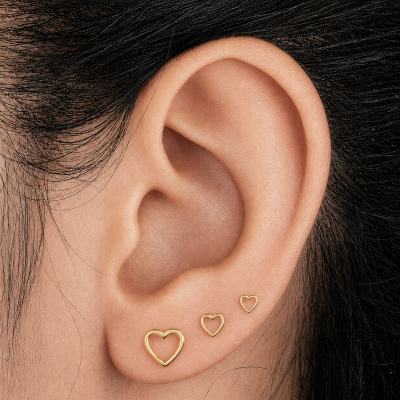 RICAMBIO IN ORO MASSICCIO A FORMA DI CUORE