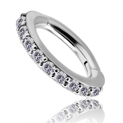 OMBELICO PIERCING SENZA NICKEL CON FILA DI PREMIUM ZIRCONIA