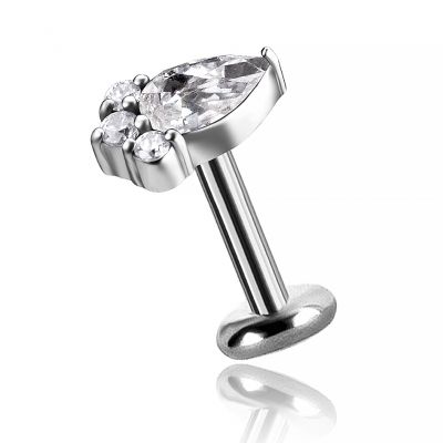 PIERCING WITH ZIRCONIA CRYSTAL DROP