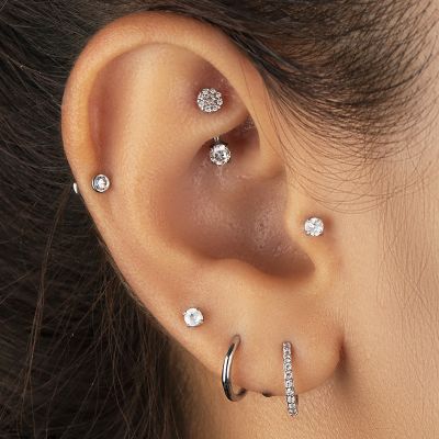 PIERCING CLICKER OVALE CON CRISTALLI