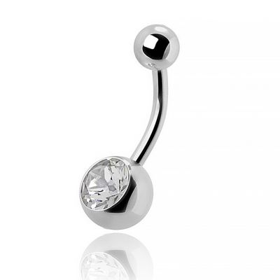 BAUCHNABELPIERCING MIT KRISTALL