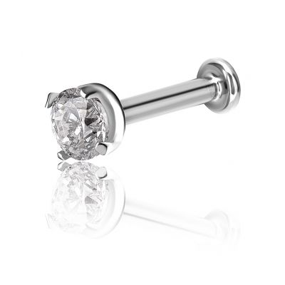 LABRET MIT KRISTALL FÜR CONCH-PIERCING