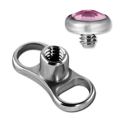 PIERCING MICRODERMAL CON BASE SIMMETRICA E CRISTALLO