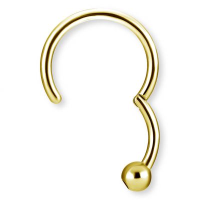 PIERCING DE NARIZ CHAPADO EN ORO CON BOLA