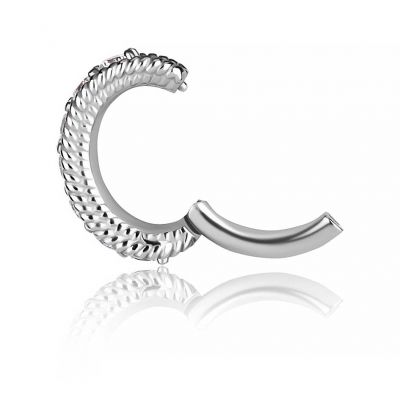 OVAL BELLY BUTTON PIERCING WITH PREMIUM CUBIC ZIRCONIA