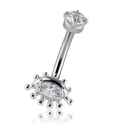 ROOK PIERCING MIT PREMIUM ZIRKONAUGE