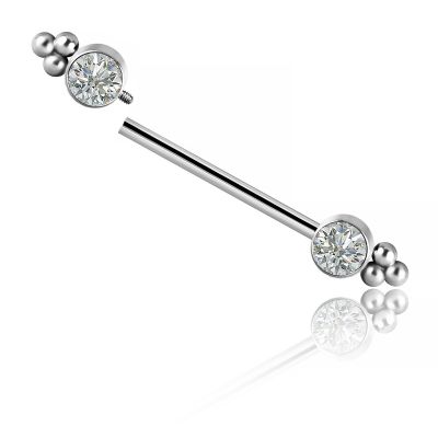 NIPPLE PIERCING WITH ZIRCONIA