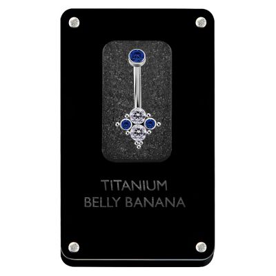 HAND-POLISHED NAVEL PIERCING WITH CRYSTALS