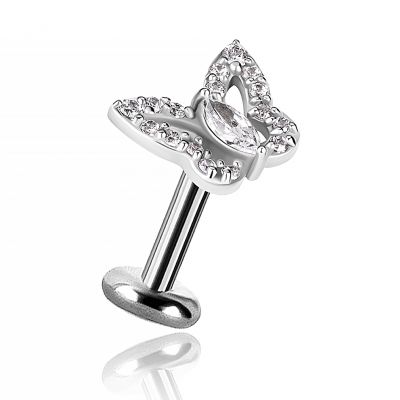 JEWELERY WITH BUTTERFLY FOR EAR AND LIP PIERCING