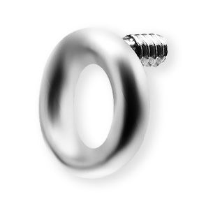 COMPONENT WITH CIRCLE AND EXTERNAL THREAD FOR PIERCING