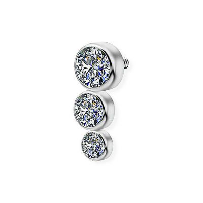 ERSATZPIERCING MIT HOCHWERTIGEM ZIRKONIA FÜR LABRET UND STEGE