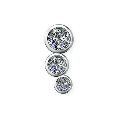 ERSATZPIERCING MIT HOCHWERTIGEM ZIRKONIA FÜR LABRET UND STEGE