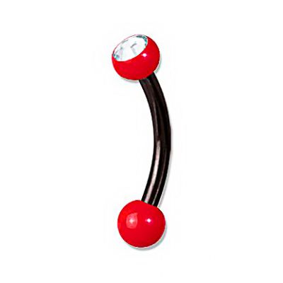 PIERCING SOPRACCIGLIO CON CRISTALLO E SMALTO