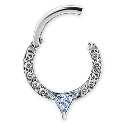 SEPTUM PIERCING CON TRIANGOLO E CRISTALLI