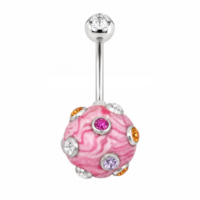 BELLY BUTTON PIERCING WITH DICES