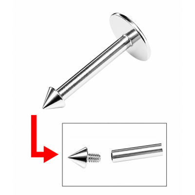 LABRET-PIERCING MIT SPITZE