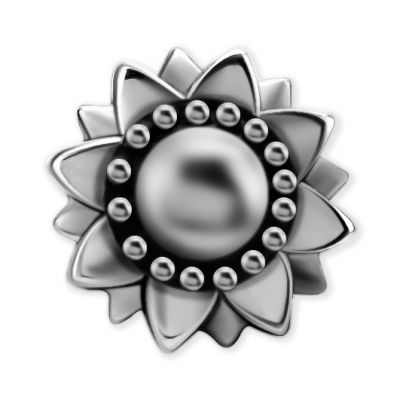 FIORE TRIBALE CON FILETTO ESTERNO PER PIERCING E MICRODERMAL
