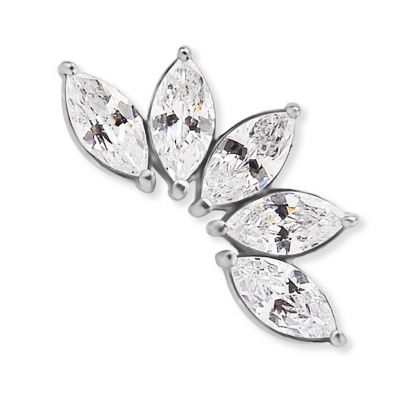PIÈCE AVEC 5 FEUILLES EN CRISTAL