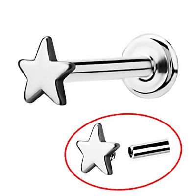 PIERCING LABRET CON ACCESORIO ESTRELLA