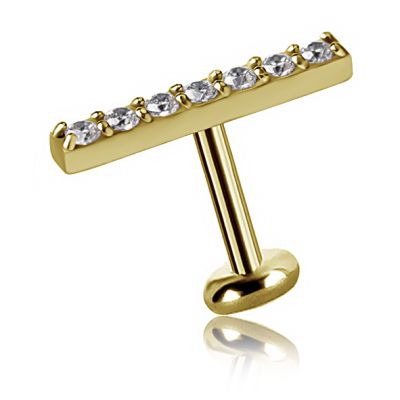 HELIX JEWEL WITH BAR AND CRYSTALS