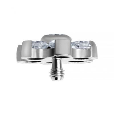 RICAMBIO PIERCING FIORE CON CRISTALLI