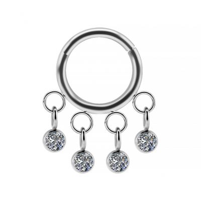 CLICKER CON QUATTRO CRISTALLI PENDENTI