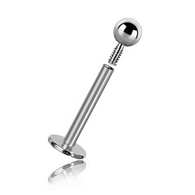 PIERCING LABRET AVEC FILETAGE INTÉRIEUR ET BOULE