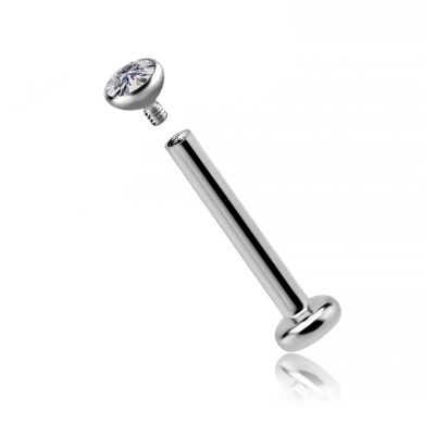 LABRET AVEC CRISTAL BLANC DE RECHANGE