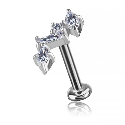 LABRET SENZA FILETTATURA CON RICAMBIO IN PREMIUM CUBIC ZIRCONIA