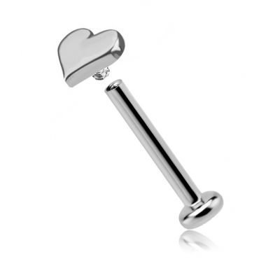 LABRET CON RECAMBIO EN FORMA DE CORAZÓN