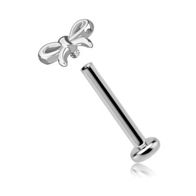 LABRET CON RICAMBIO A FORMA DI FIOCCO