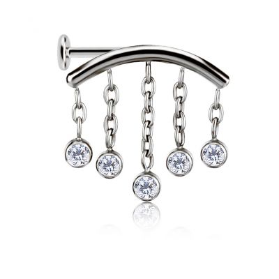 FLAT HELIX JEWEL WITH LABRET