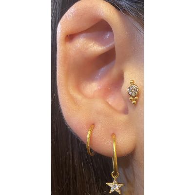 PENDENTE DORATO CON STELLA DI CRISTALLI 