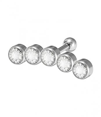 PIERCING TRAGUS Y HELIX CON CRISTALES