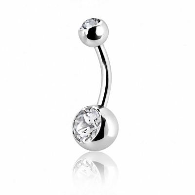 PIERCING STÉRILE POUR LE NOMBRIL AVEC CRISTAUX PREMIUM