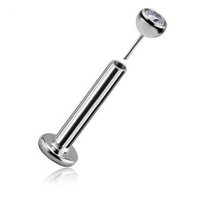 LABRET SENZA FILETTATURA CON SFERA DI CRISTALLO