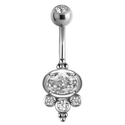 PIERCING BANANA TRIBALE CON CUBIC ZIRCONIA