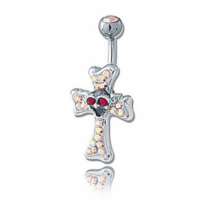 PIERCING OMBELICO CON CROCE