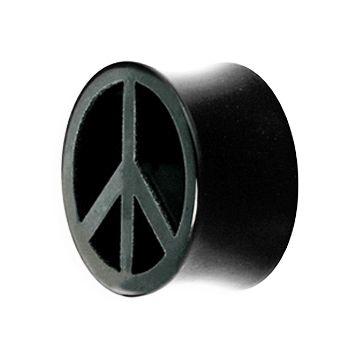 PIERCING PLUG SIMBOLO DELLA PACE PER LOBI ORECCHIE