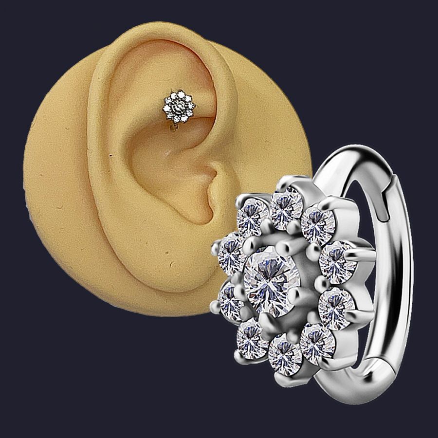 Rook piercing with hoop shop