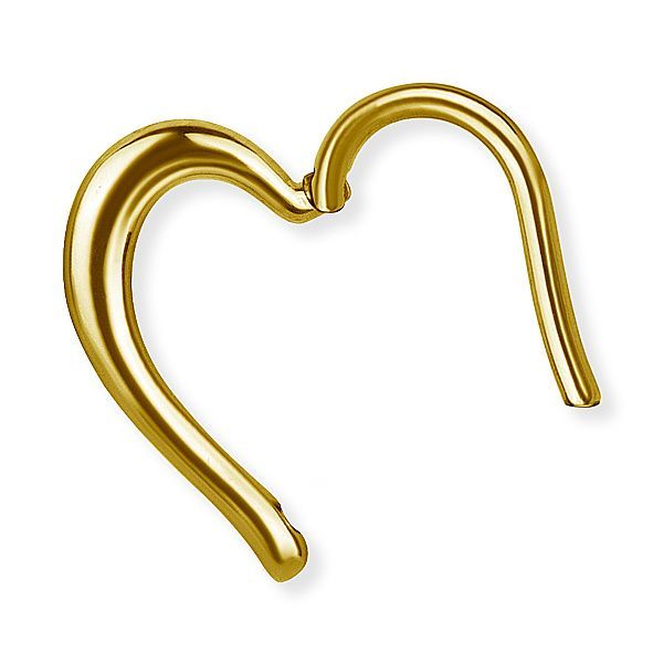 Cuoricino in acciaio placcato oro 24k