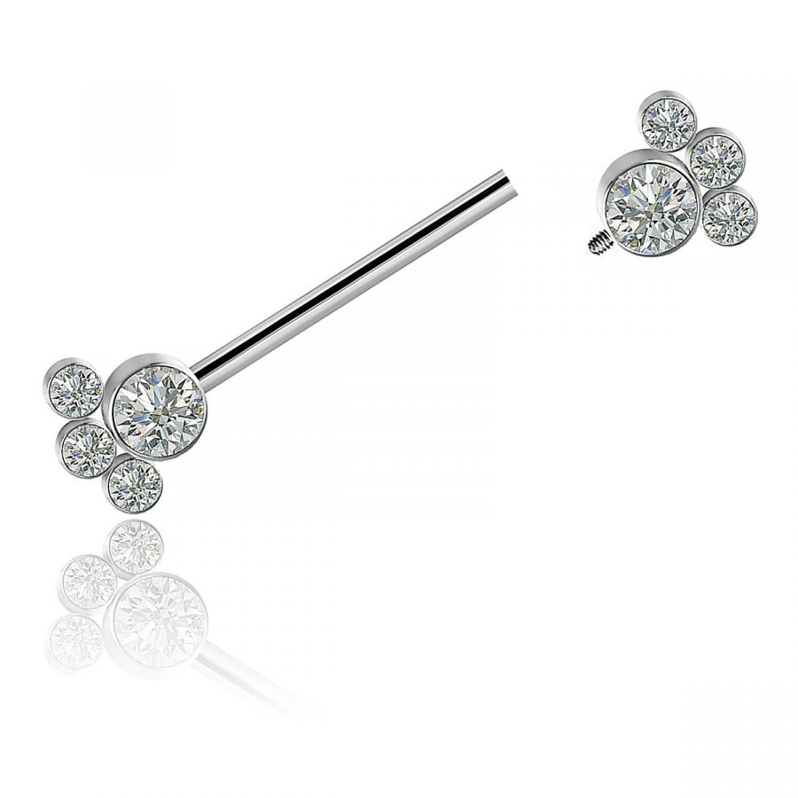 JEWELRY WITH CRYSTALS FOR NIPPLE PIERCING