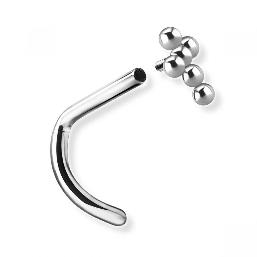 OUFER Body Piercing Set Di 3 Piercing Per Naso In Titanio Da 20g - Foto 8