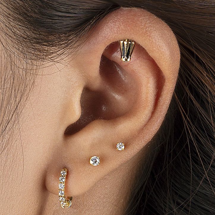 Labbra Piercing Zirconia Cristallo Labret Spirale Twist Doppio Sfera Orecchio